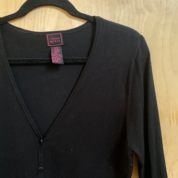 Vintage | Classic Black Cardigan M - Picture 2 of 5